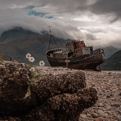 A shipwreck in Corpach near Fort William